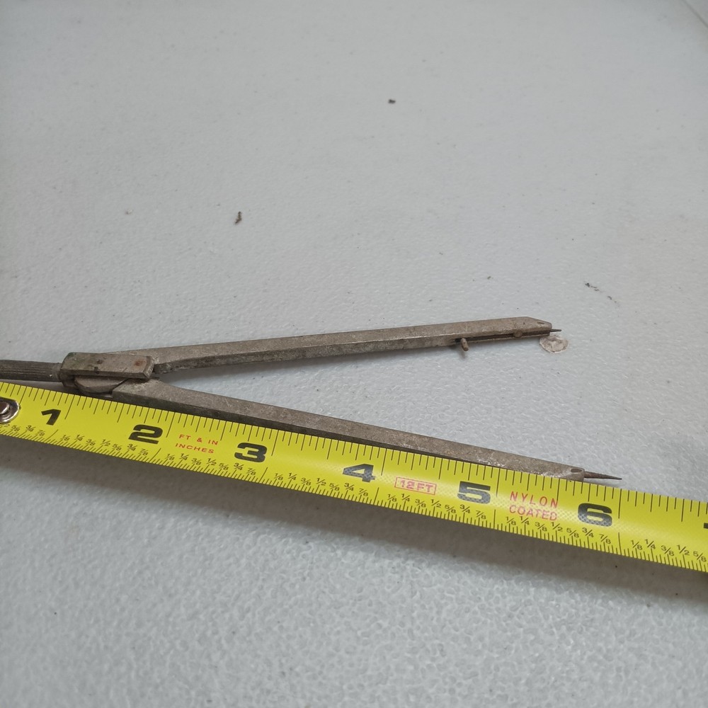 Vintage 6" Divider Drafting Tool Compass Retro Drawing Metal Adjustable