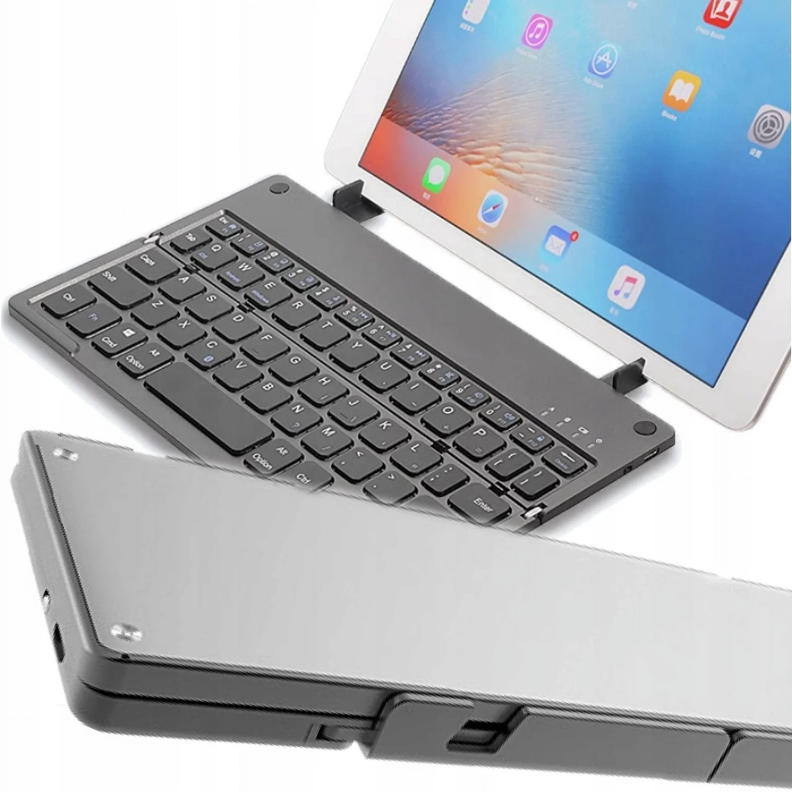 Mini Foldable Aluminum Bluetooth Keyboard for iPad Air Pro iPhone Android Phone