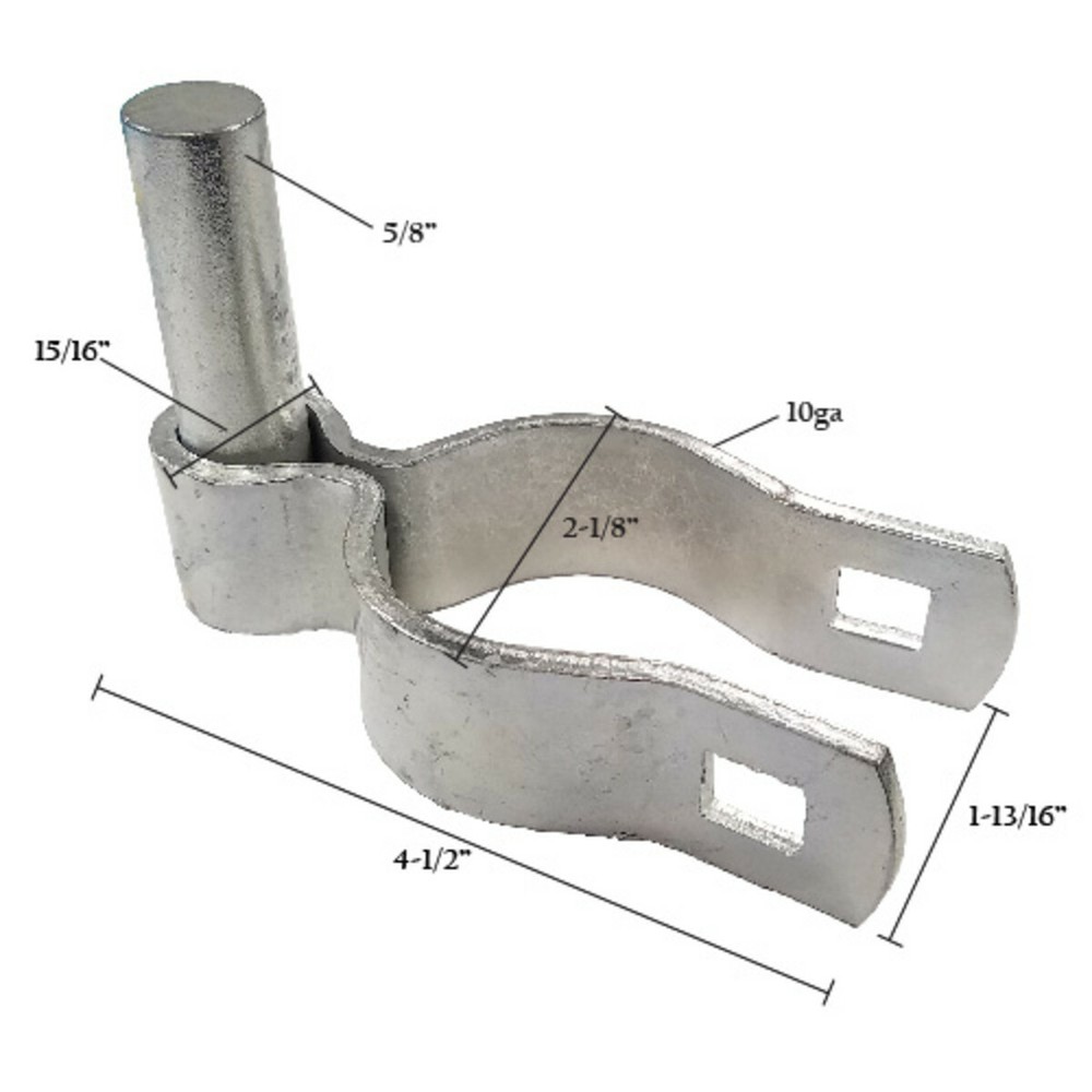 Chain Link Gate Hinge 1-3/4" Gate Post Hinge Zinc Plated 5/8" Pin
