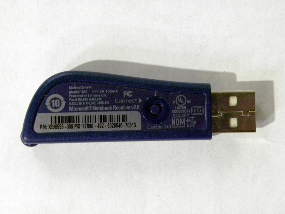 Microsoft 1051 2.4Ghz Transceiver v2.0 USB Keyboard Mouse Notebook Receiver