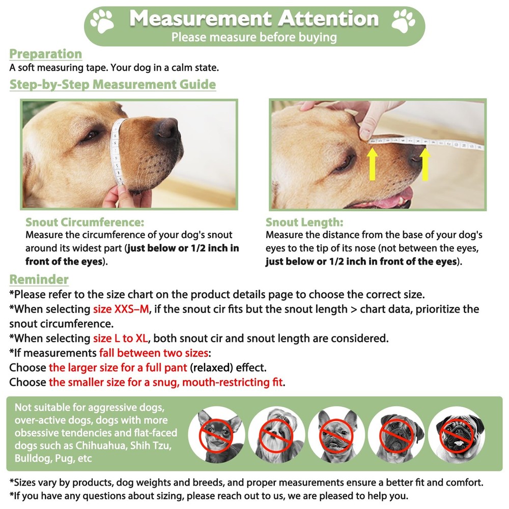 Dog Muzzle, Patented Soft Mesh Muzzle for Small Medium Large Dogs for Scaveng...