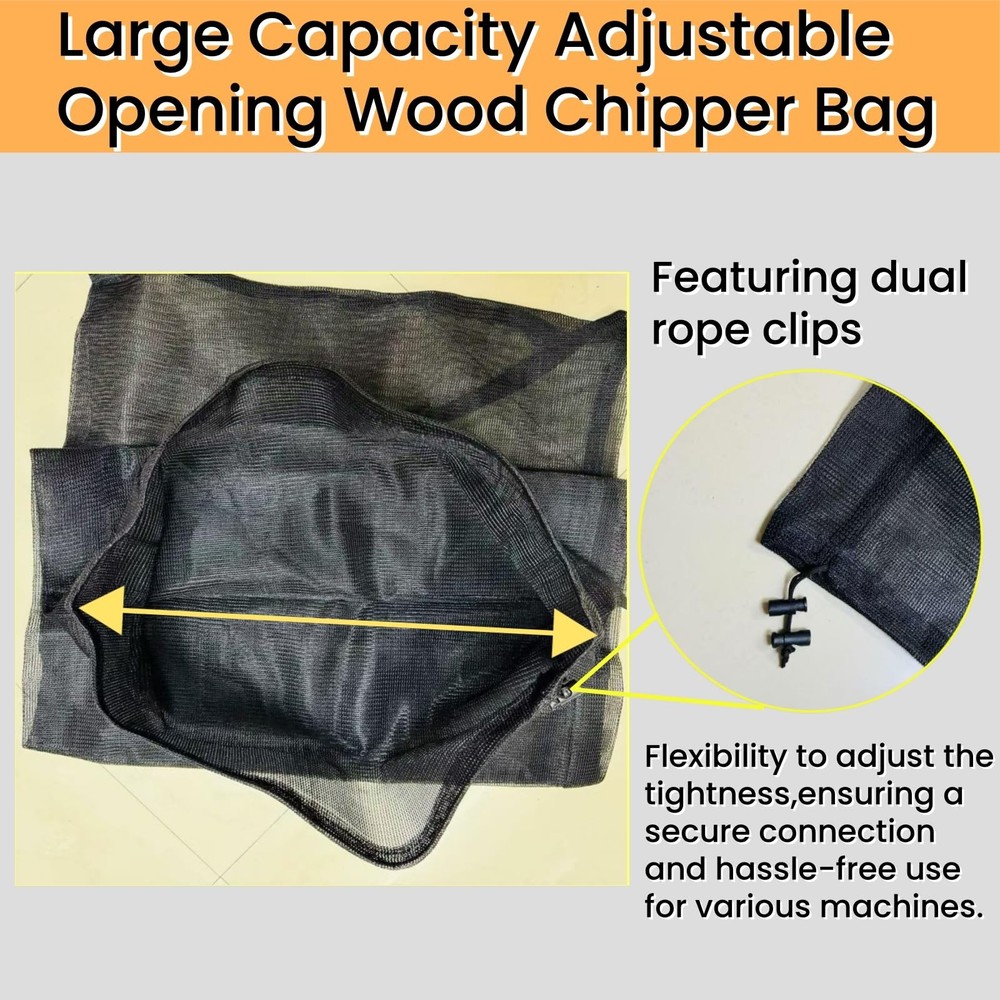 Universal 24 x54 Wood Chipper Replacement Bag，Large Capacity Adjustable Openi...