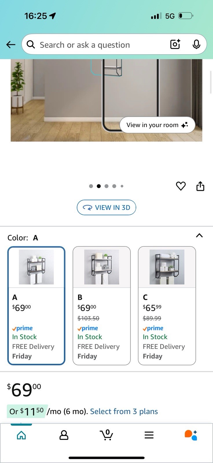 Towel Rack with Towel Bar 2-Tier 24 Bathroom Shelves Wall Mounted Easy Install