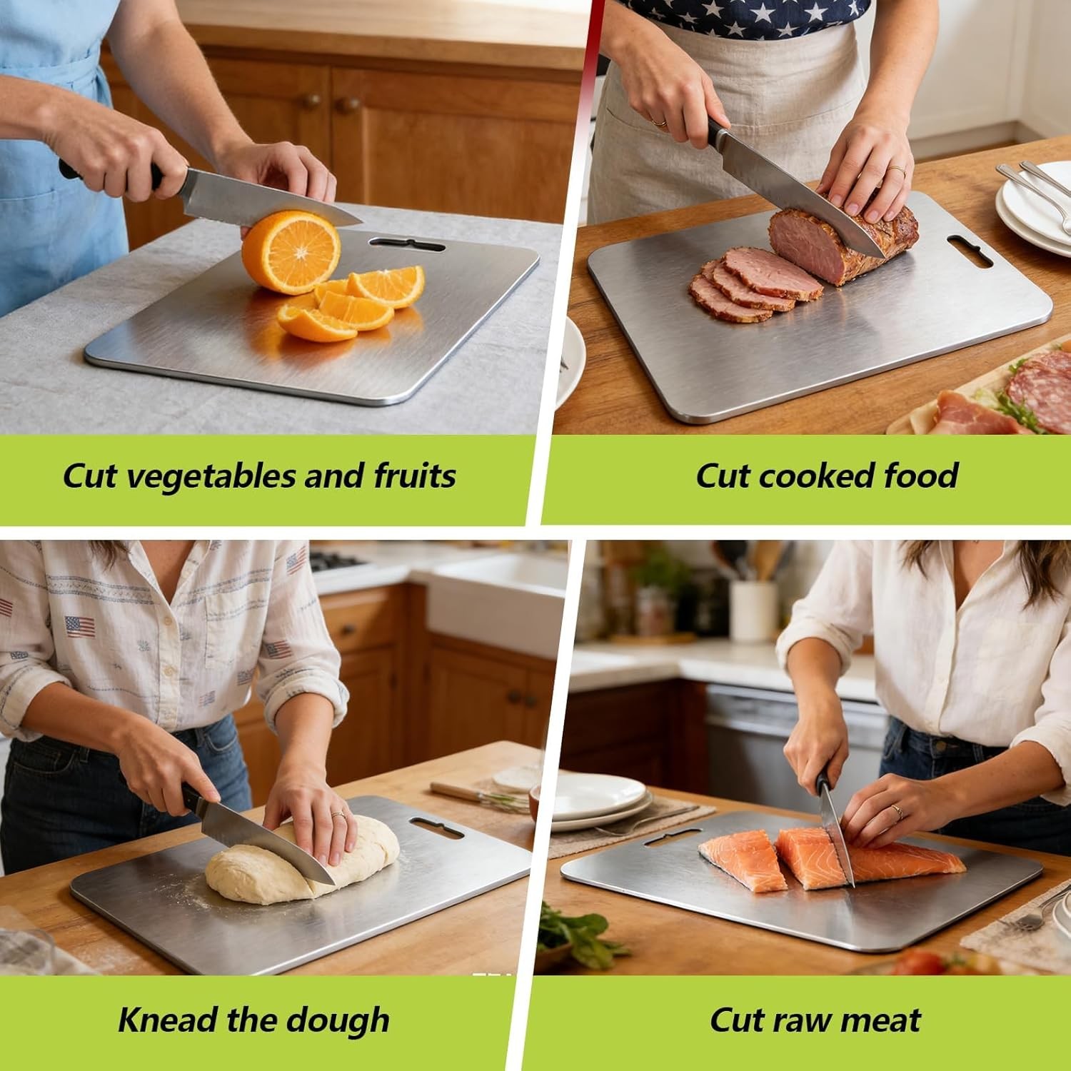 2026 New Food-Grade 100% Pure Titanium Cutting Board Set of 3, Double Sided Cutt