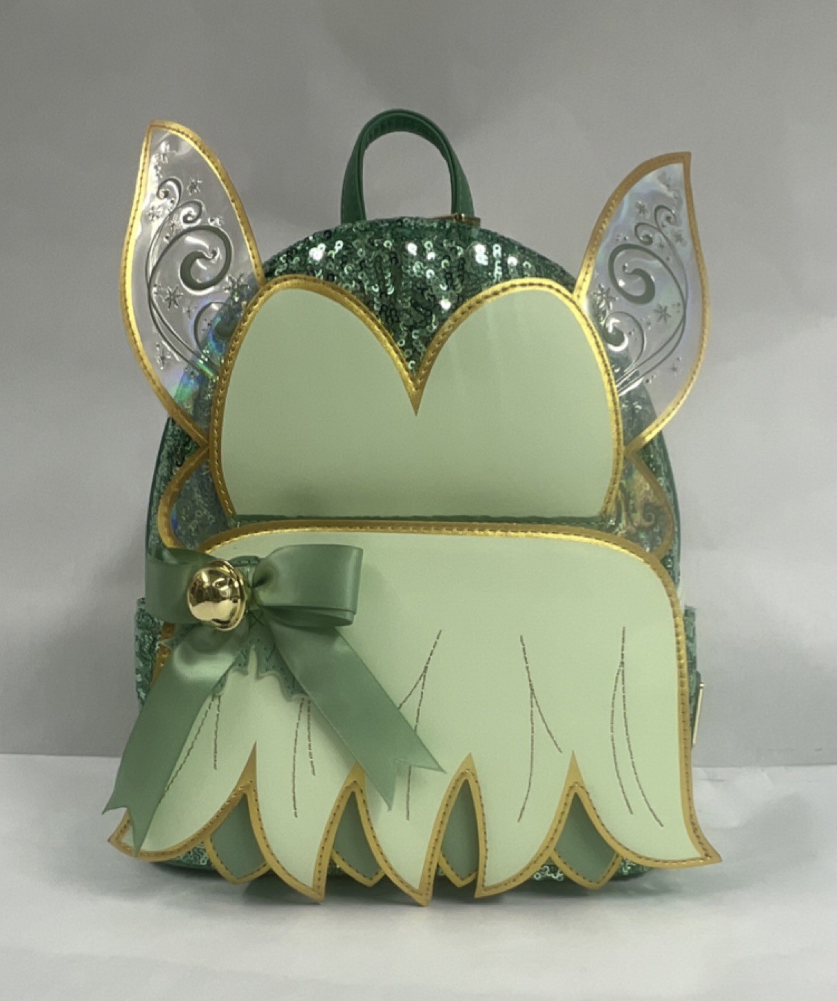 NWT Loungefly Peter Pan Tinker Bell Holiday Cosplay Sequin Mini Backpack