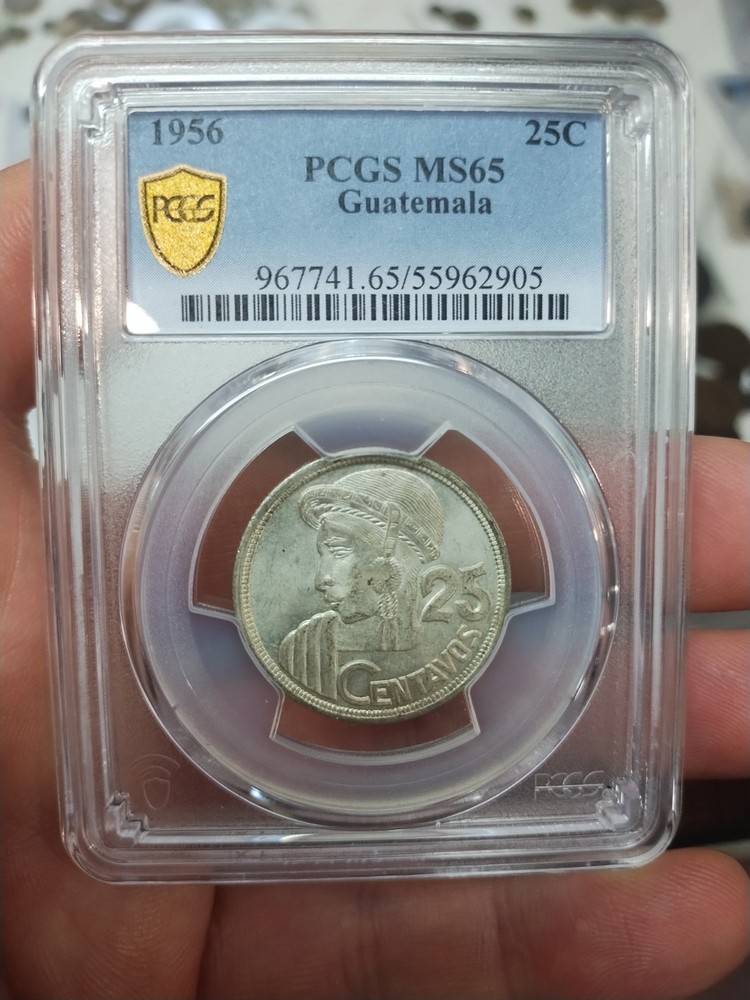 Guatemala 1956 25 Centavos PCGS MS65