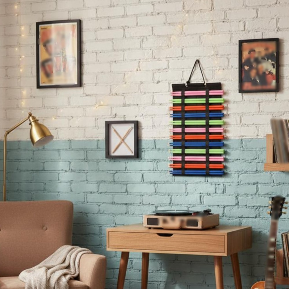 Hanging Drumstick Holder Large Capacity Wall Mount Drumstick Rack Space Saving