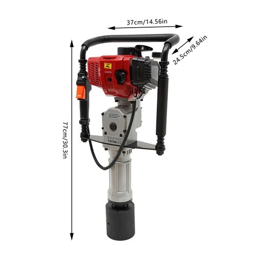 52CC 2-Stroke Pile Driver Post Driver Garden Piling Machine Gasoline Powered