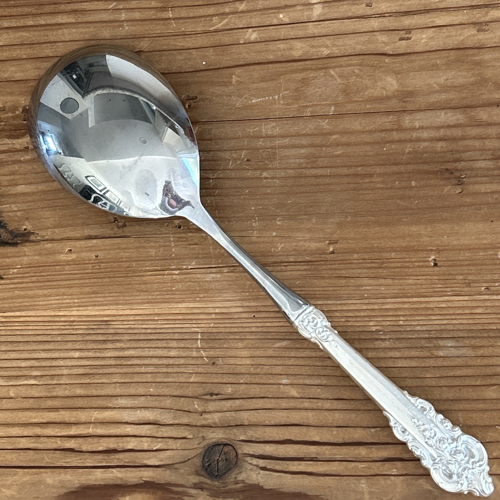 GRANDE BAROQUE Wallace Sterling Silver 11-1/8 inch Salad Serving Spoon