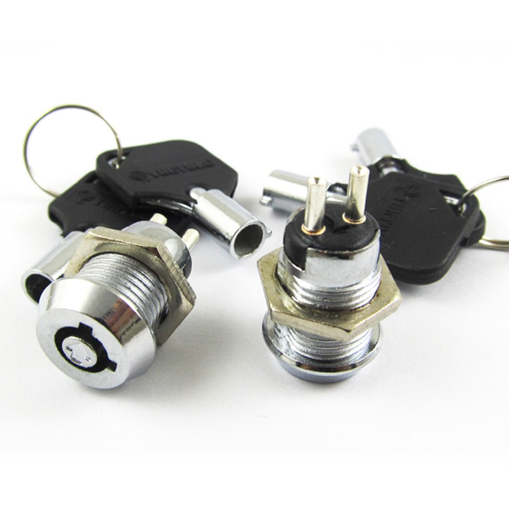 5pcs Key Ignition Switch ON/OFF Lock Key Switch Plastic Handle 10.5x19mm