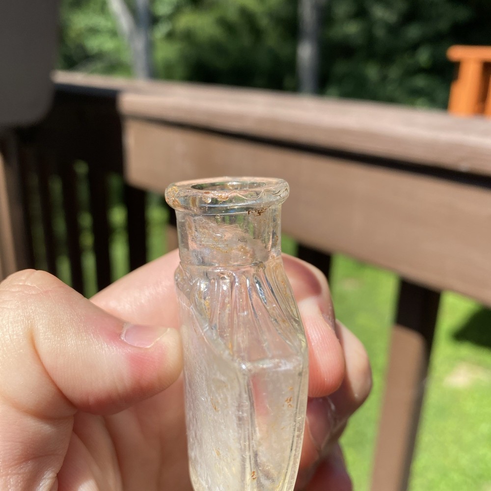 Small Iridescent Empty Perfume Bottle