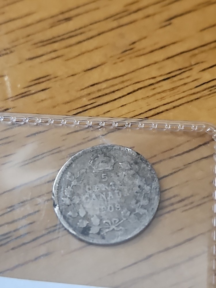 1908 King Edward VII 5 CENT .925 Silver
