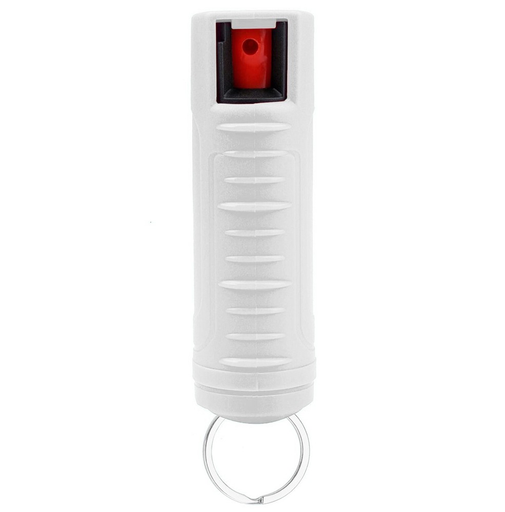 2 Pack BURN Pepper Spray 1/2oz White Molded with Quick Release Keychains OC