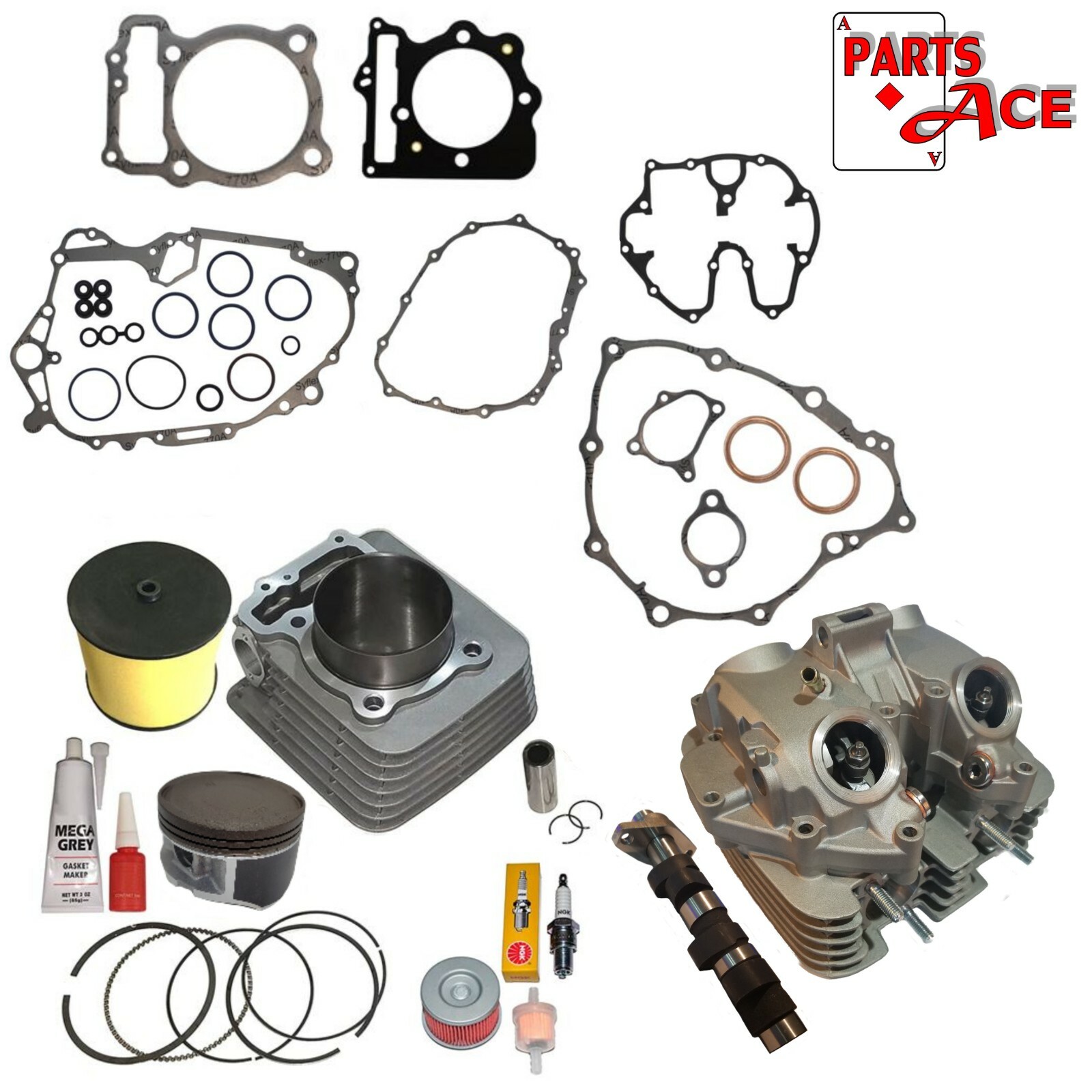 Honda Trx400ex TRX 400ex 400cc Stock Bore Cylinder Complete Head Camshaft 99-08