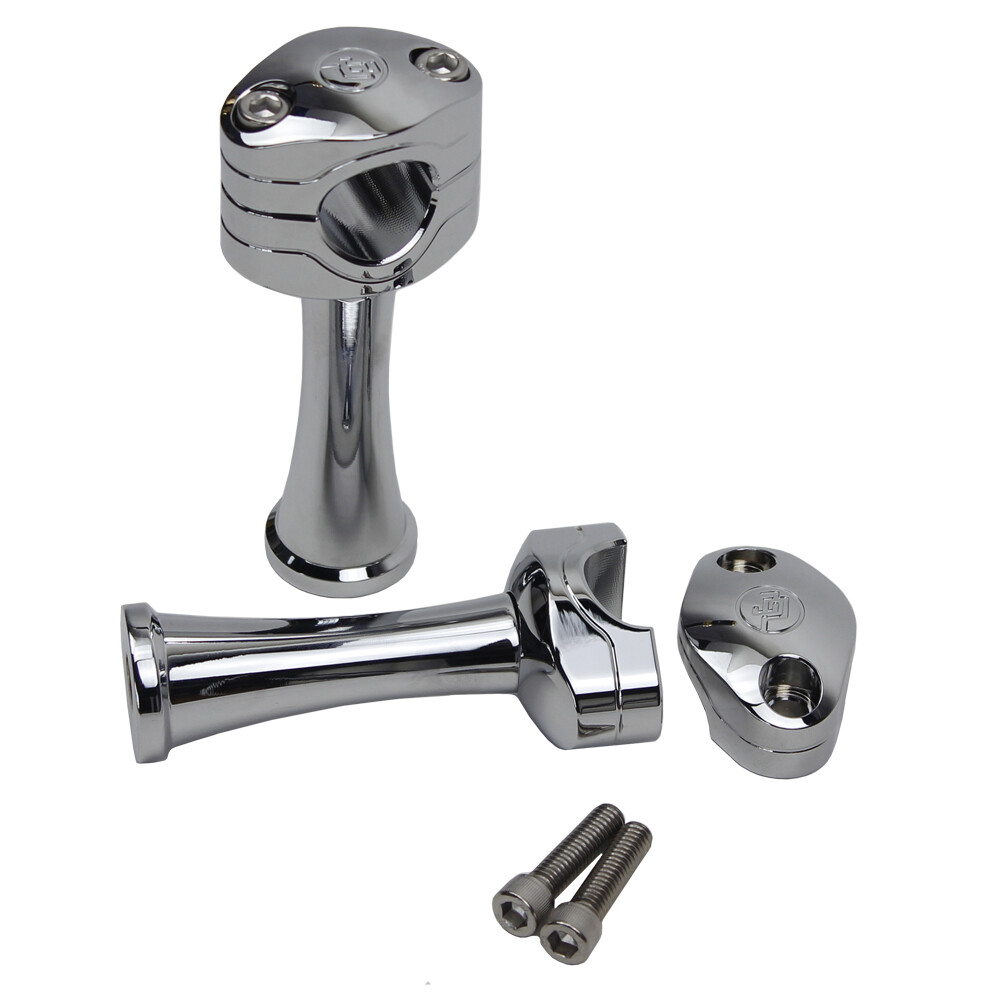 Aluminum 4.3'' Risers 1.0" Handlebar Clamps for Harley Softail FXST FXBB Dyna