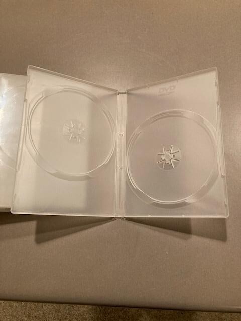 (5) five - Double CLEAR 14mm DVD Cases  (1/2")