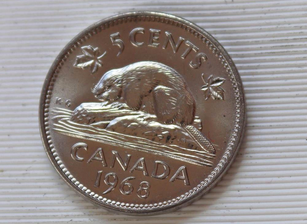 1968 Canada 5 Cents Unc.