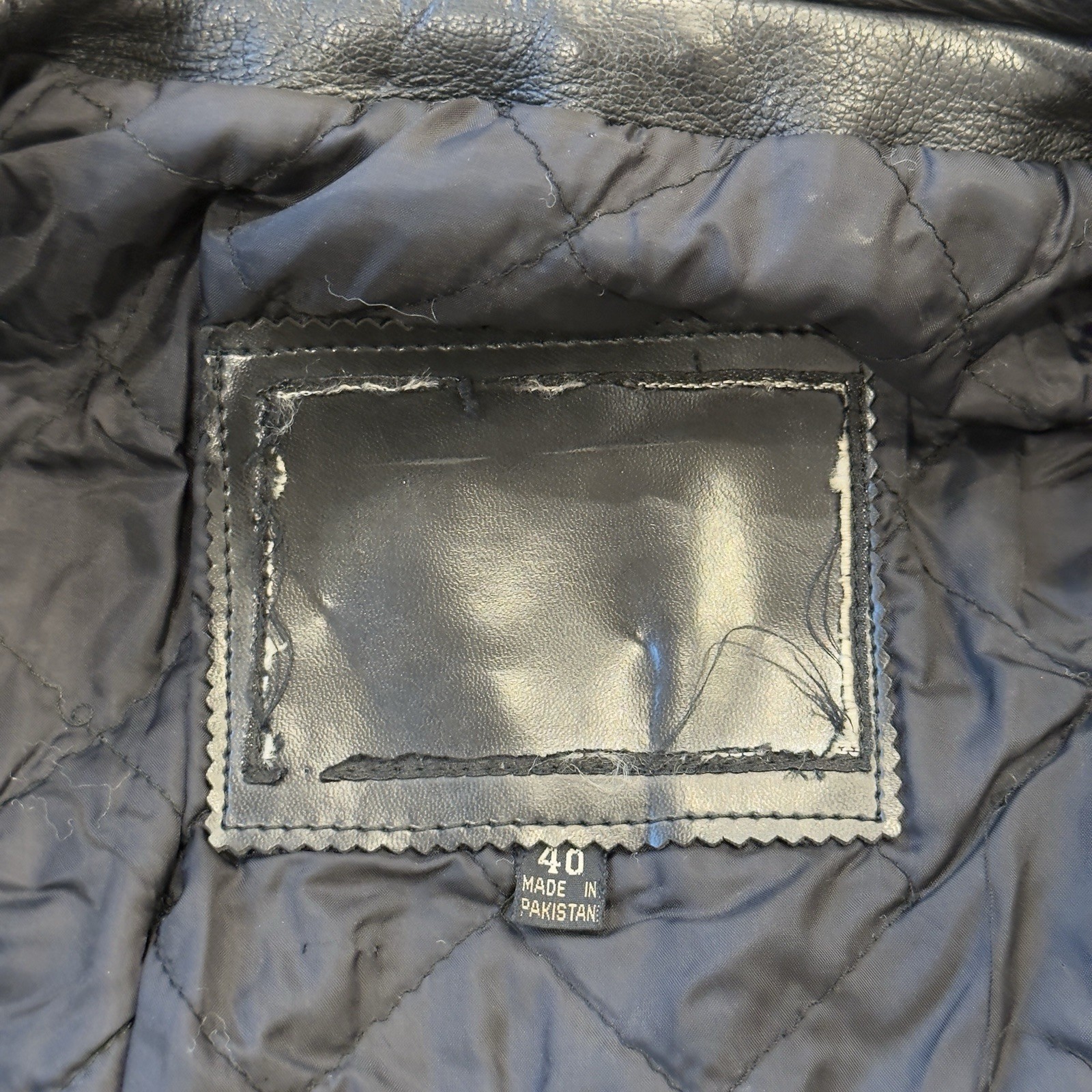 Vintage Chicago Cop Shop CPD Leather Police Jacket Mens 40 Black Patrol