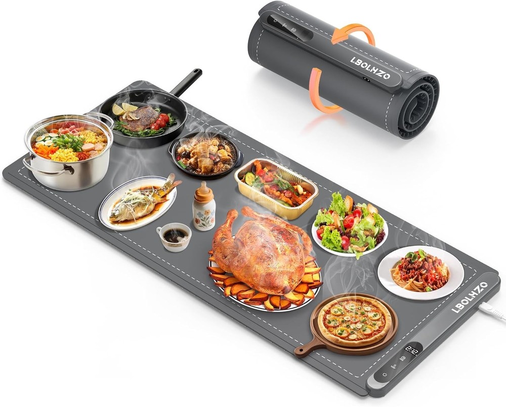Rapid Heating 580W Food Mat - Extra Large 36"x16" Portable Warming Solution