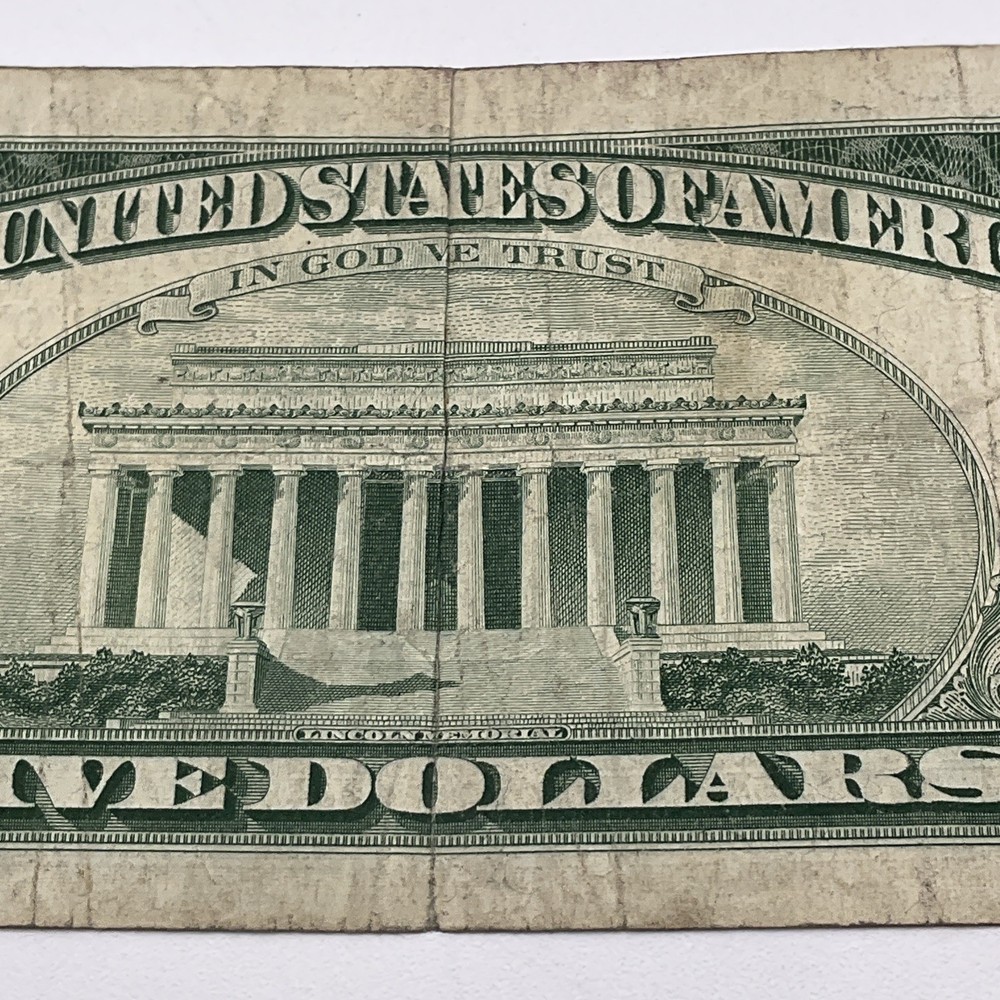QTY (2) Series 1963 Five Dollar Bill $5 US Note Red Seal