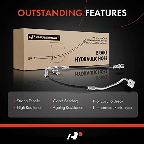 Front Driver Brake Hydraulic Hose Compatible with Select Front Driver (4WD)