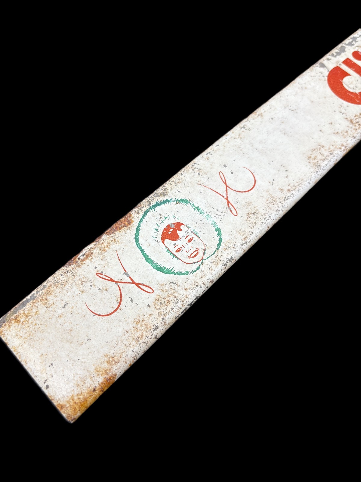 Vintage Original 1950's Metal Tin DOOR PUSH SIGN CLICQUOT CLUB Cola Soda 26.5"