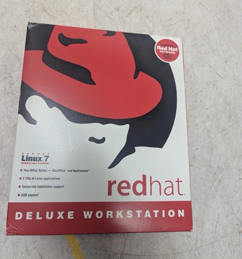 Vintage Linux 7 Red Hat deluxe workstation Software on CD