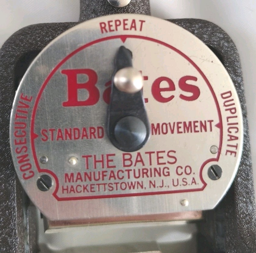 Vintage Bates Multiple Movement Numbering Machine Stamp 6 Wheels Style E