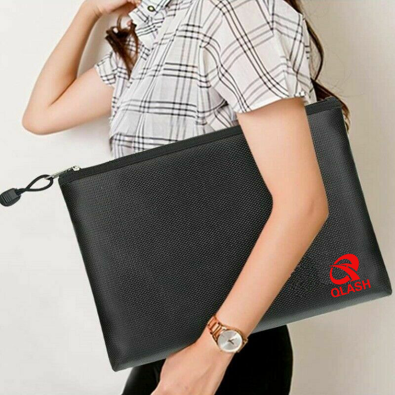 FireProof Document Bag 13.4x9.4 ,New Upgrade Extra Large Important File Holder