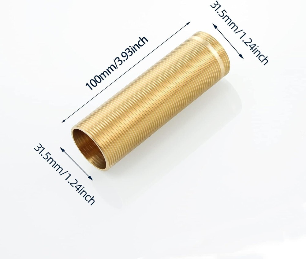 Faucet Locknut Extension Brass 3.9 Inch Threaded Mounting Pipe Single Hole Use