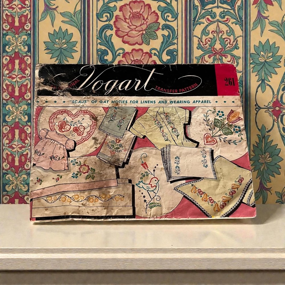 Vintage Vogart Transfer Pattern 261 for Hand Embroidery