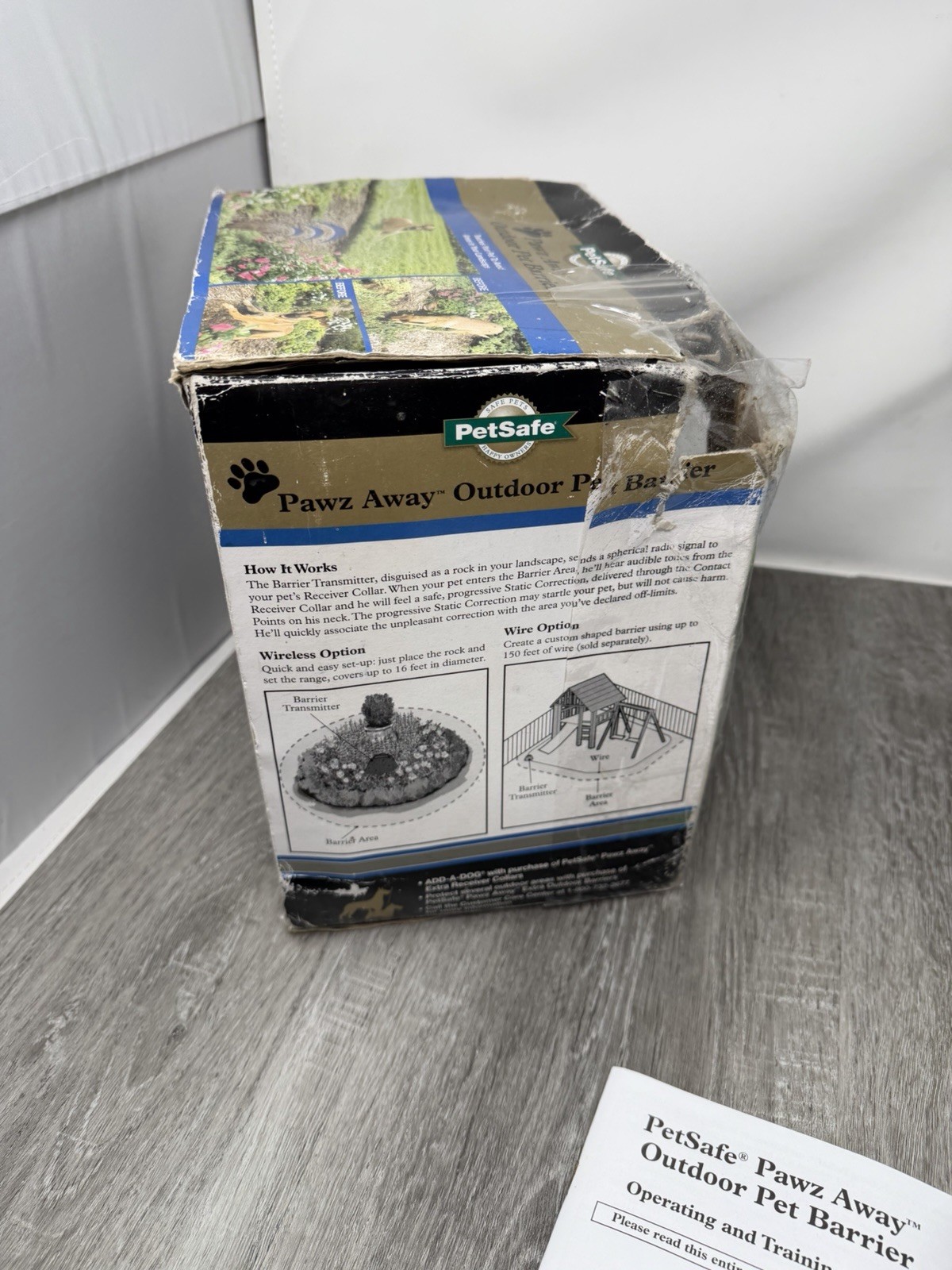 PetSafe Pawz Away Wireless Rock Outdoor Dog Fence Barrier PWF00-11923 OPEN BOX