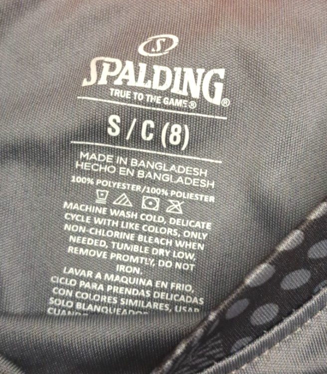 Spalding 2-Pc Athletic Outfit Boys 8 Small Gray Orange Play School