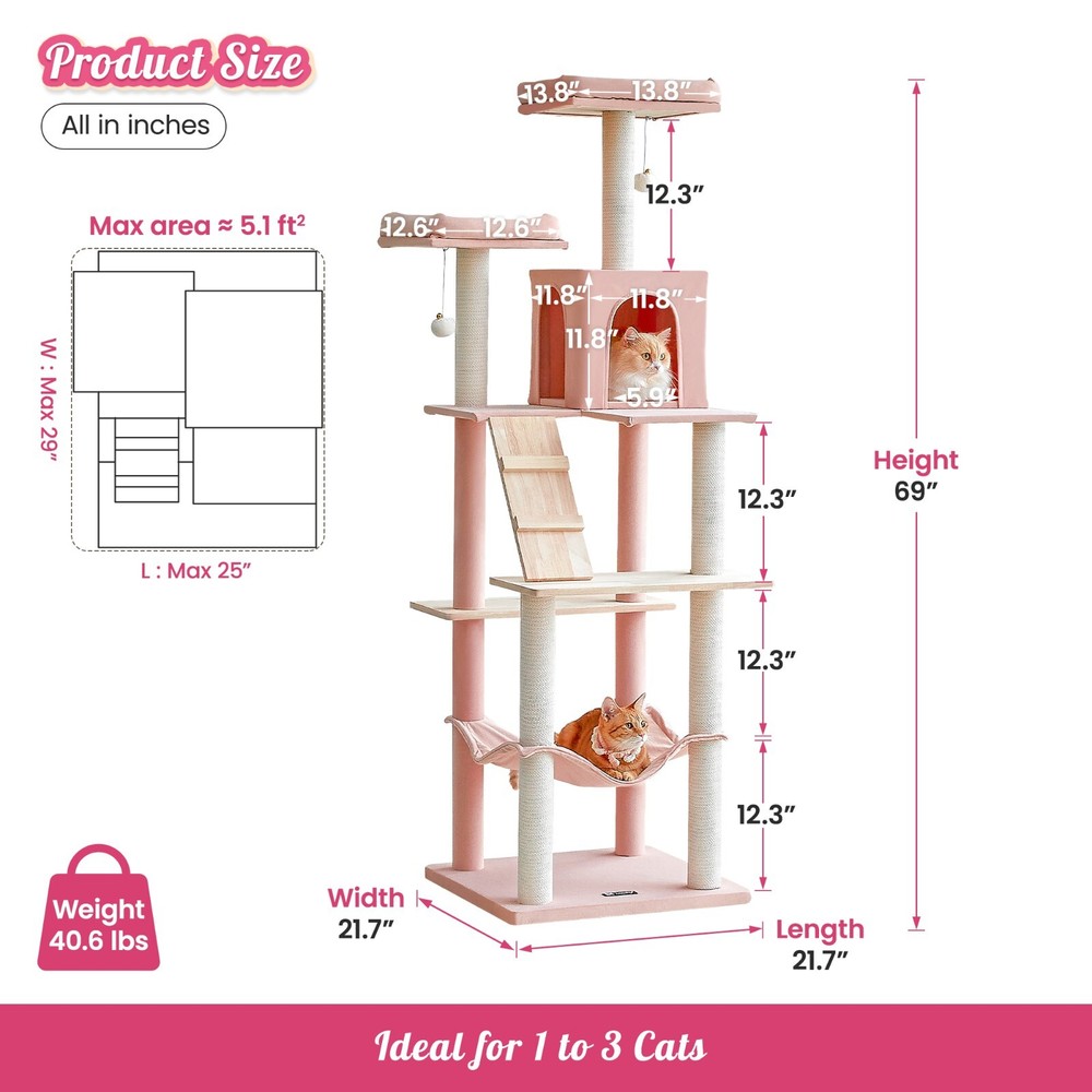 Multi-size Extra Large Cat Tree Cat Tower Condo Activity Center Kitty Supplies
