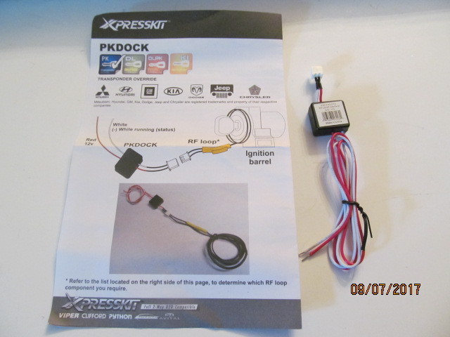 NEW XPRESSKIT PKDOCK UNIVERSAL RF LOOP CONTROL MODULE DOCK/CRADLE CAR SECURITY