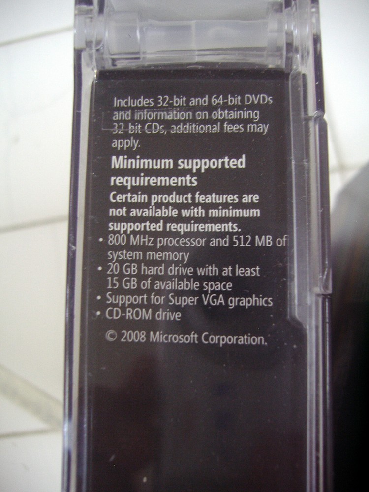 Microsoft Windows Vista Ultimate Full 64 Bit x64 DVD MS WIN =RETAIL BOX=