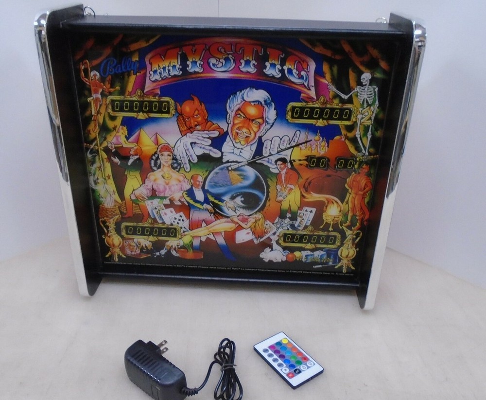 Bally Mystic Pinball Head LED Display light box