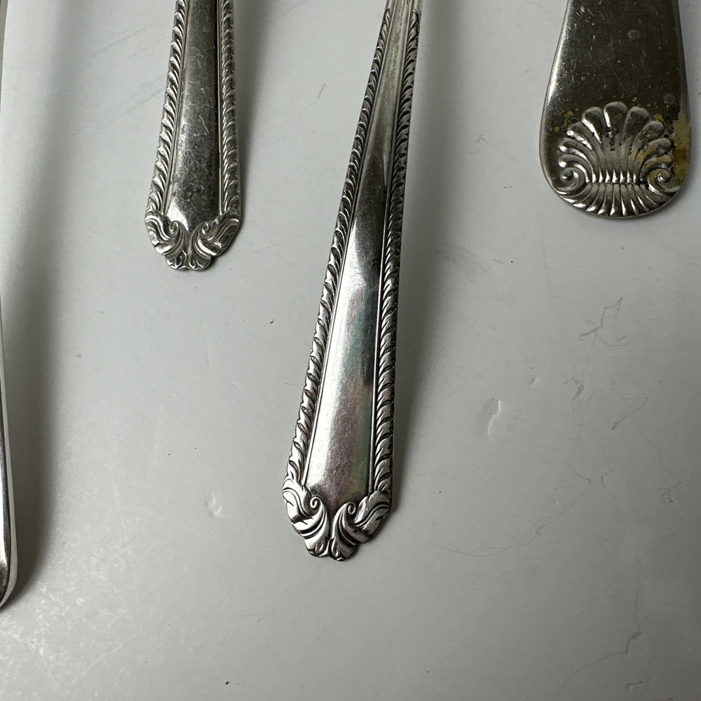 Vintage Silver Plated Serving Spoons LOT of Five (5), Nickel Plated/EP, England