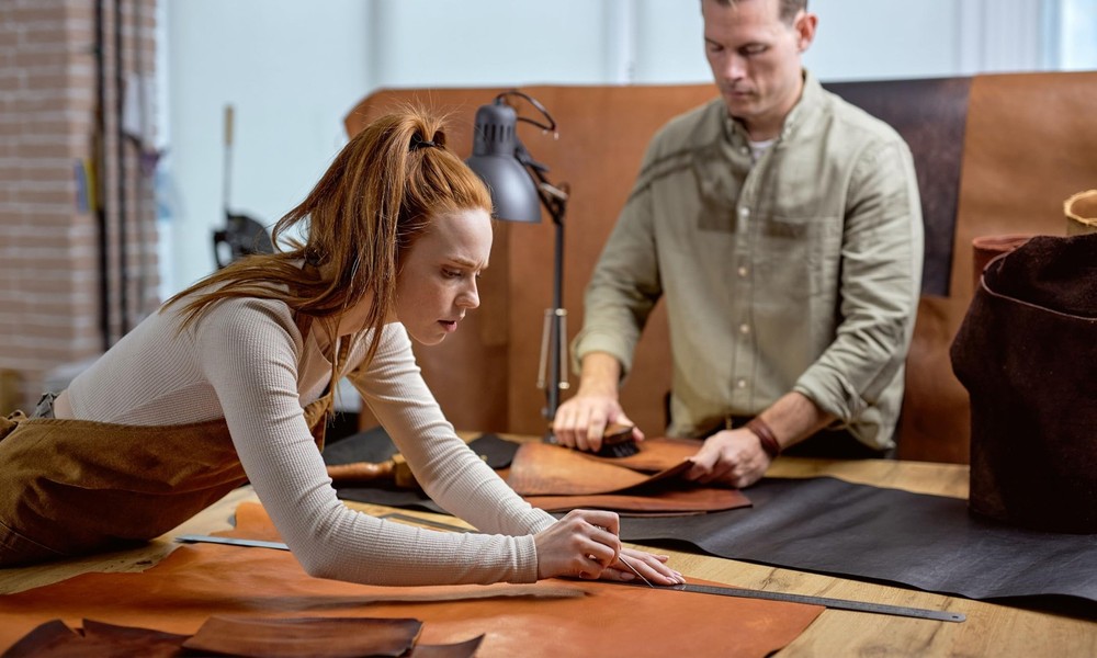 Real Leather Tooling Sheets for Crafting Wallets & Tools - Thick Red Crazy Horse