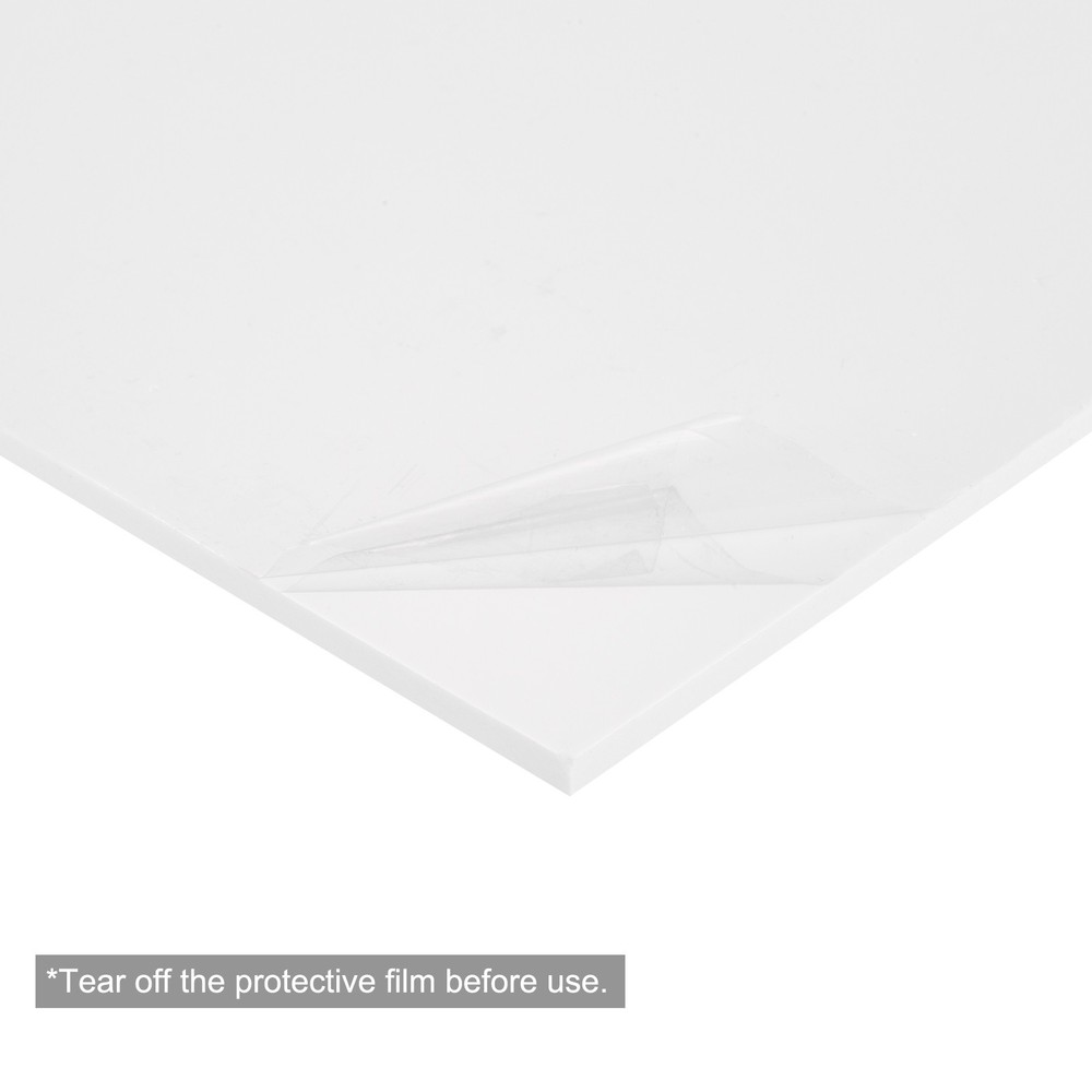 ABS Plastic Sheet 8 x 8 x 0.12" ABS Styrene Sheets White 3 Pcs