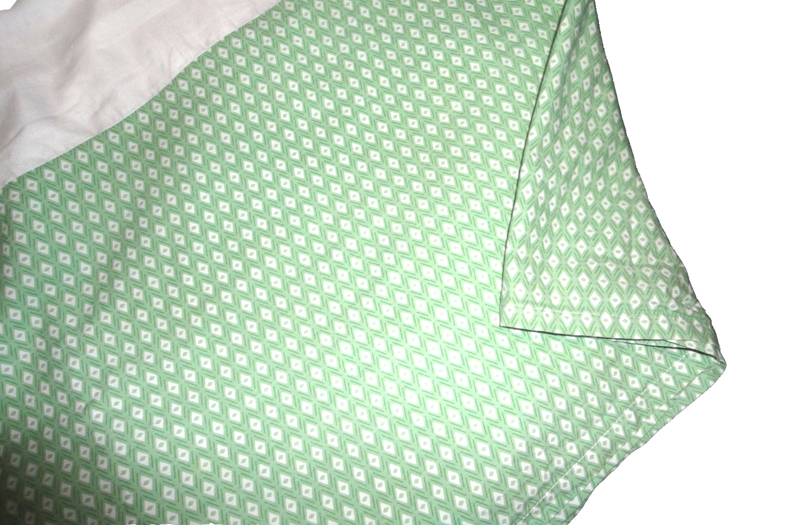 ECHO JAIPUR BOHEMIAN BOHO GREEN DIAMOND DOTS (1) KING BEDSKIRT 15" SPLIT