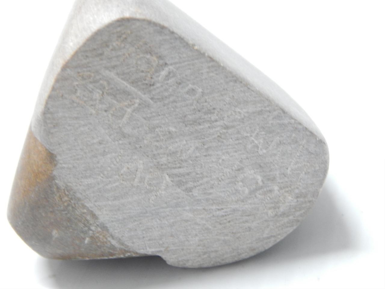 STONE IROQUOIS INDIAN CARVED MASK SCULPTURE - FALSE FACE WHISTLER - XLNT COND