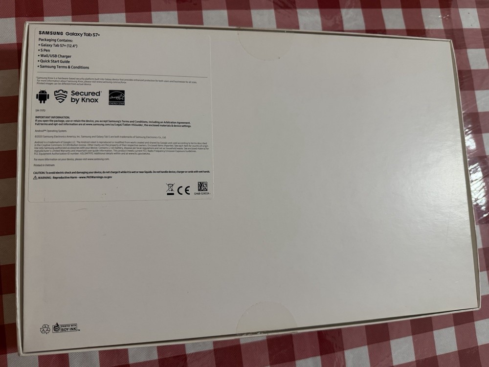 Samsung Tab S7+ 128GB Tablet Protective Case & Screen Protector Bundle [No Pen]