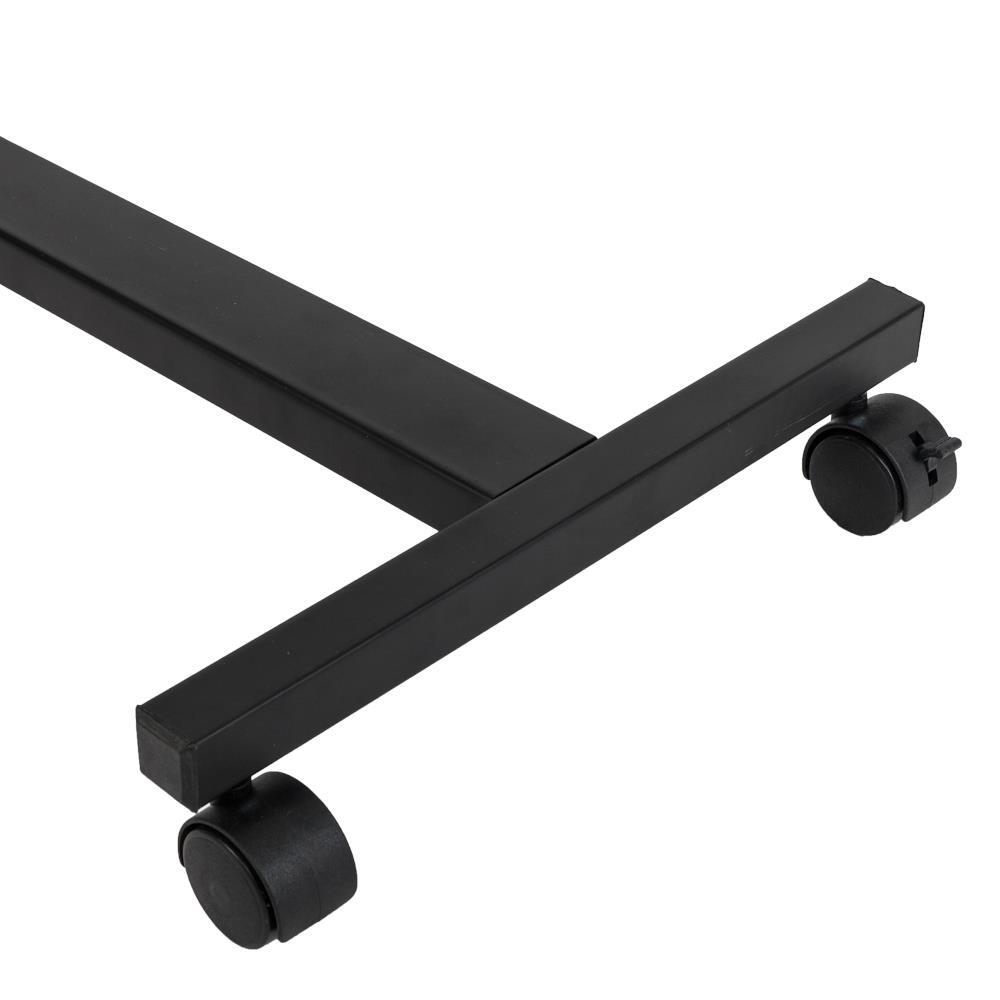Height Adjustable Mobile Laptop Table Small Rolling Standing Desk for Sofa Bed