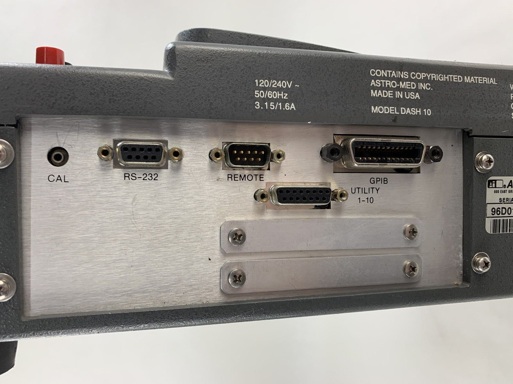 Astro-Med Dash 10 250v RMS Data Logger Powers On