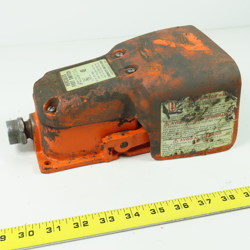 Hercules 531-SWH 250V AC 1Hp 20A Foot Pedal Operator Switch