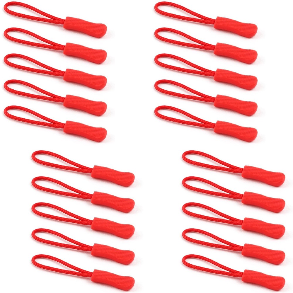 Red Snail 20PCS Zipper Pull - Bright Helper, Replacement, Nylon