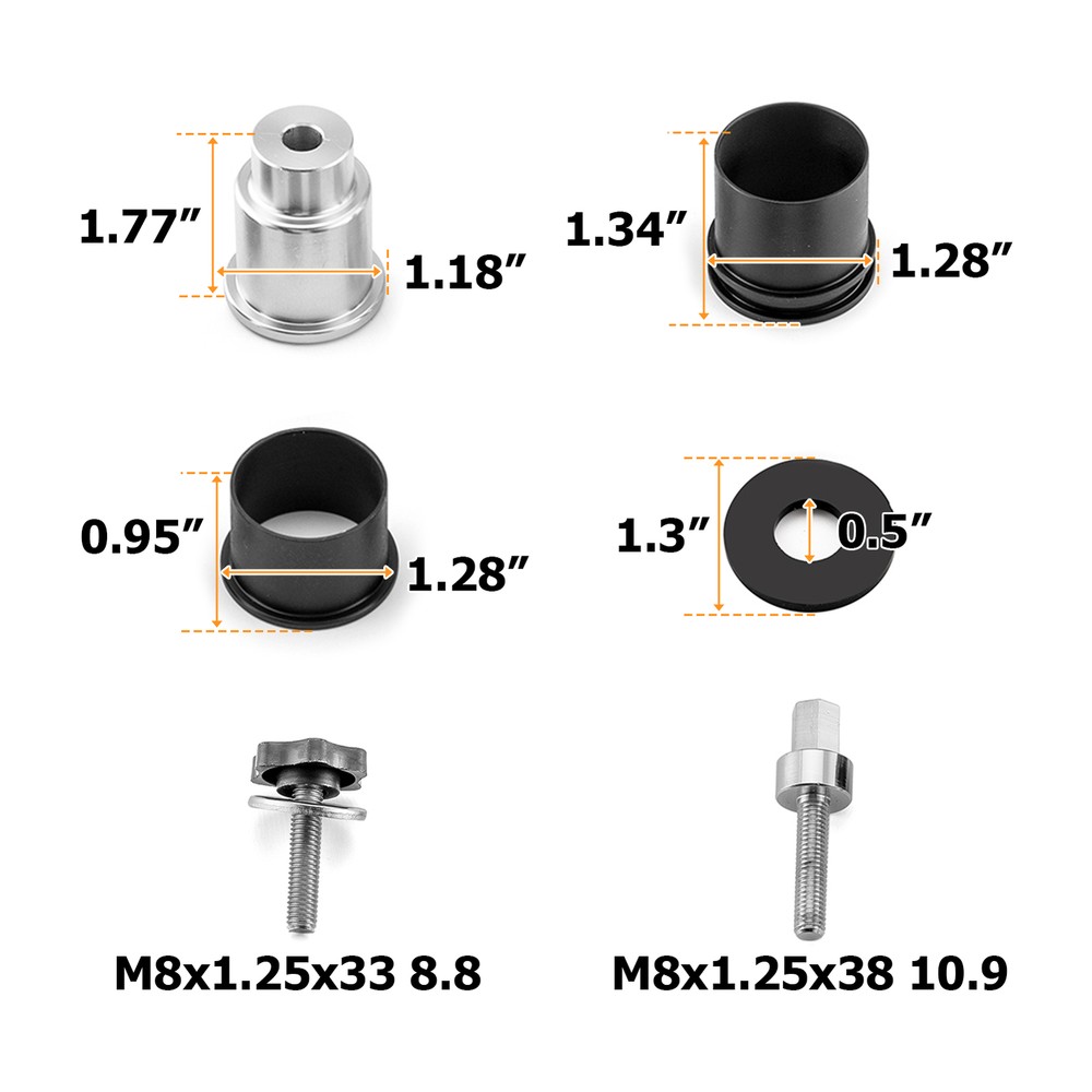Docking Spool Mount Kit Quick Release For Indian Chieftain Roadmaster 2014-2018