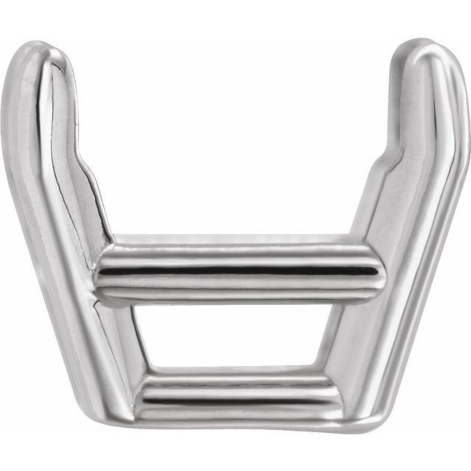 6mm Square Princess Cut CLAW Pre Notched 14k White Gold Basket 4 Prong Setting