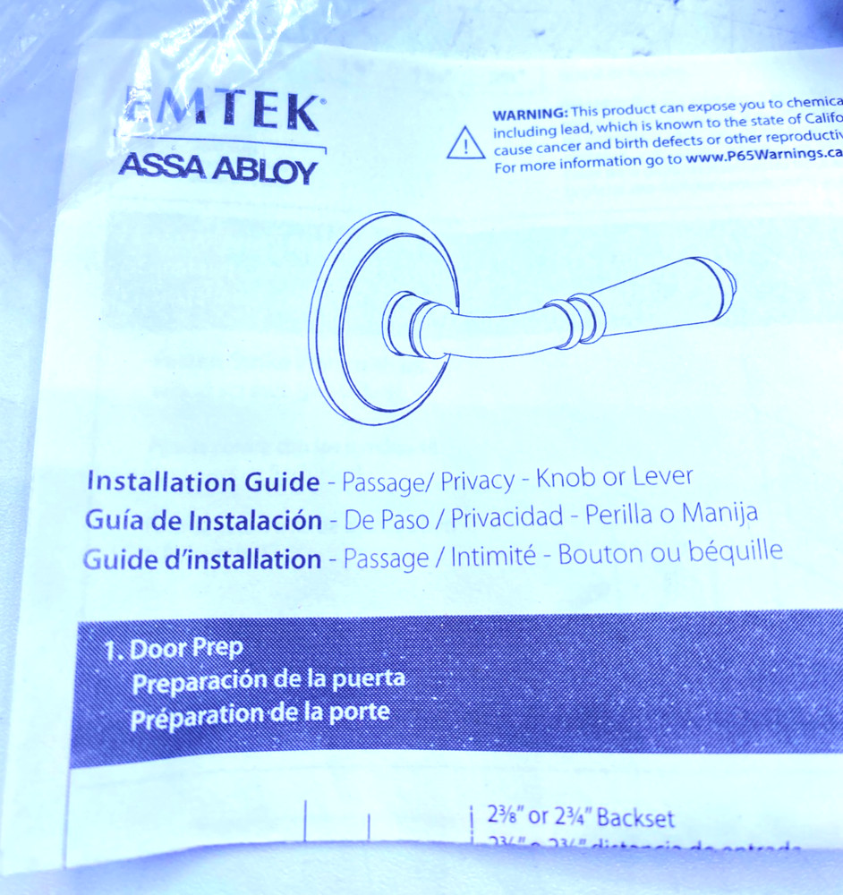 Emtek Assa Abloy Dummy SS Disk Rosette Cologne Lever S30002COSS New